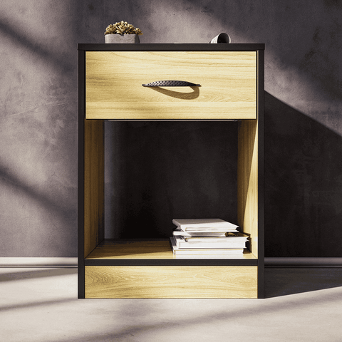 Foundation One Drawers Pedestal Swiss Elm