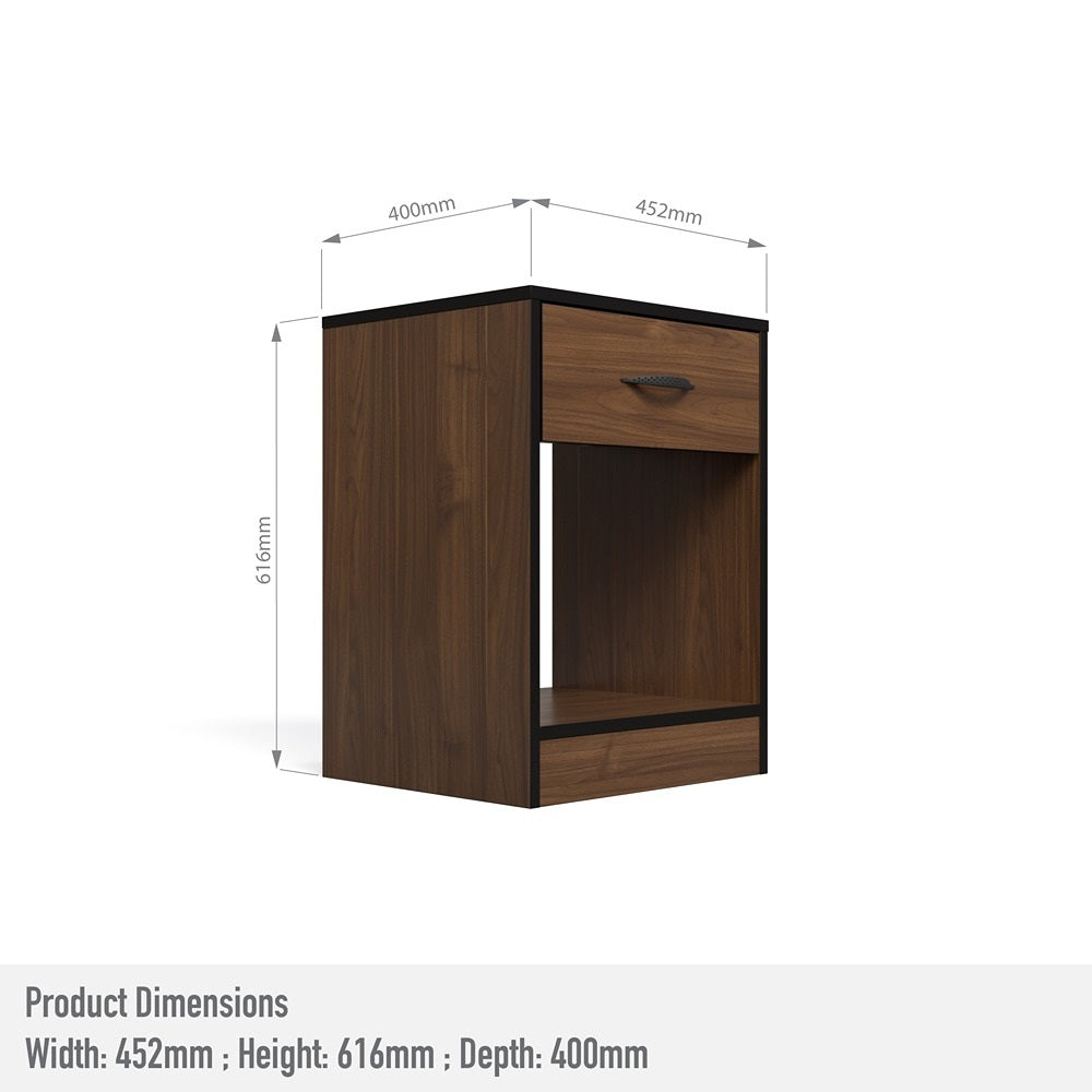 Foundation One Drawers Pedestal Brown Walnut-3