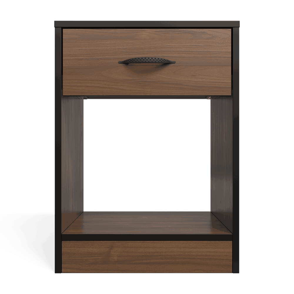 Foundation One Drawers Pedestal Brown Walnut