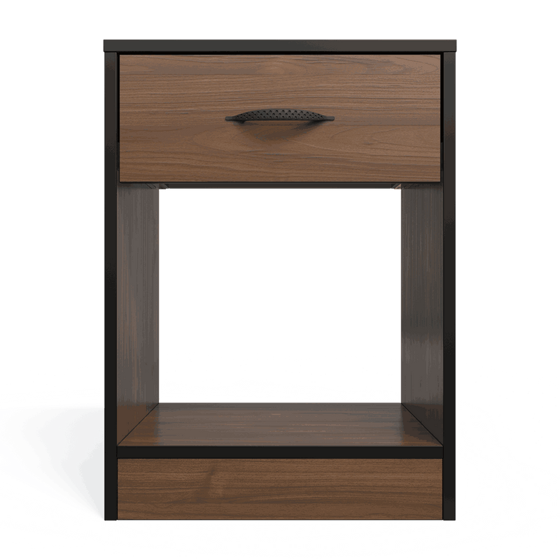 Foundation One Drawers Pedestal Brown Walnut-zoom-