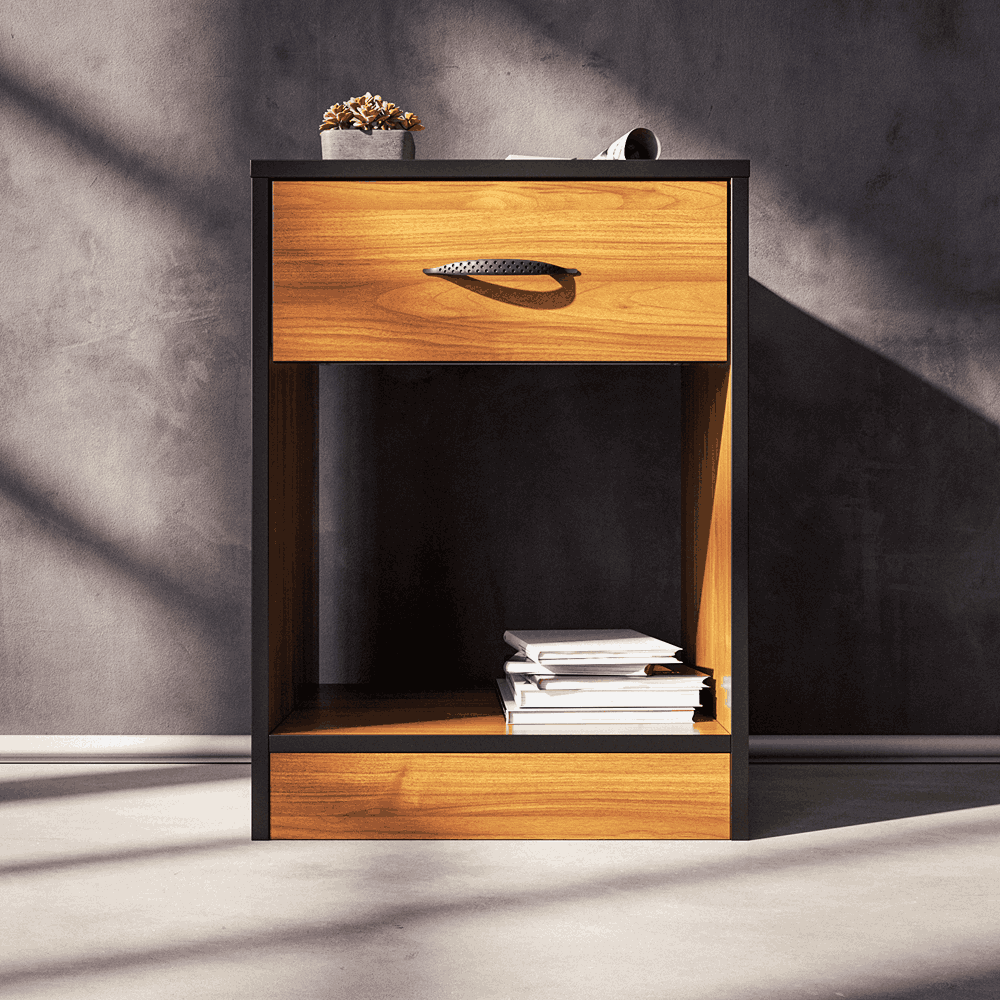 Foundation One Drawers Pedestal Brown Walnut-4