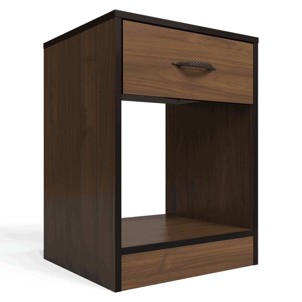 Foundation One Drawers Pedestal Brown Walnut