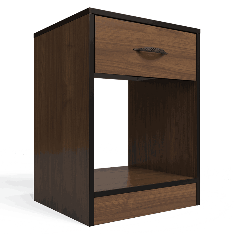 Foundation One Drawers Pedestal Brown Walnut-zoom-
