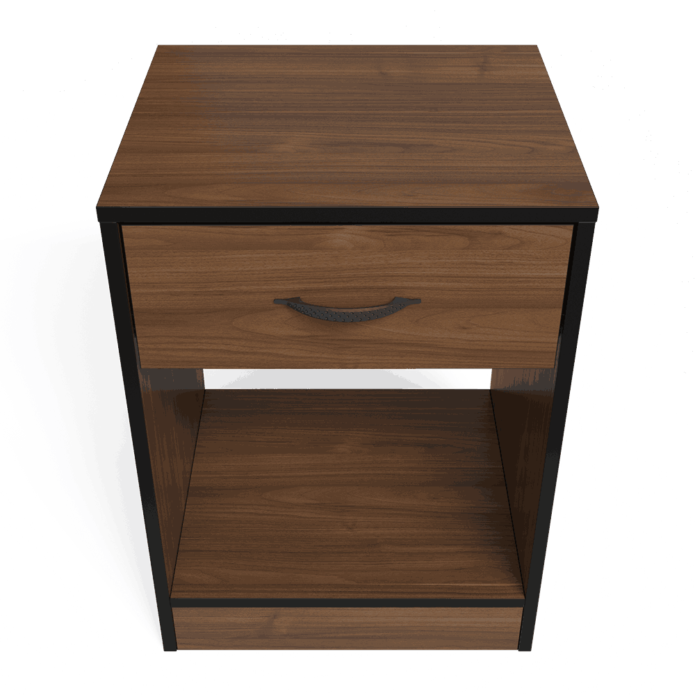 Foundation One Drawers Pedestal Brown Walnut-zoom-7