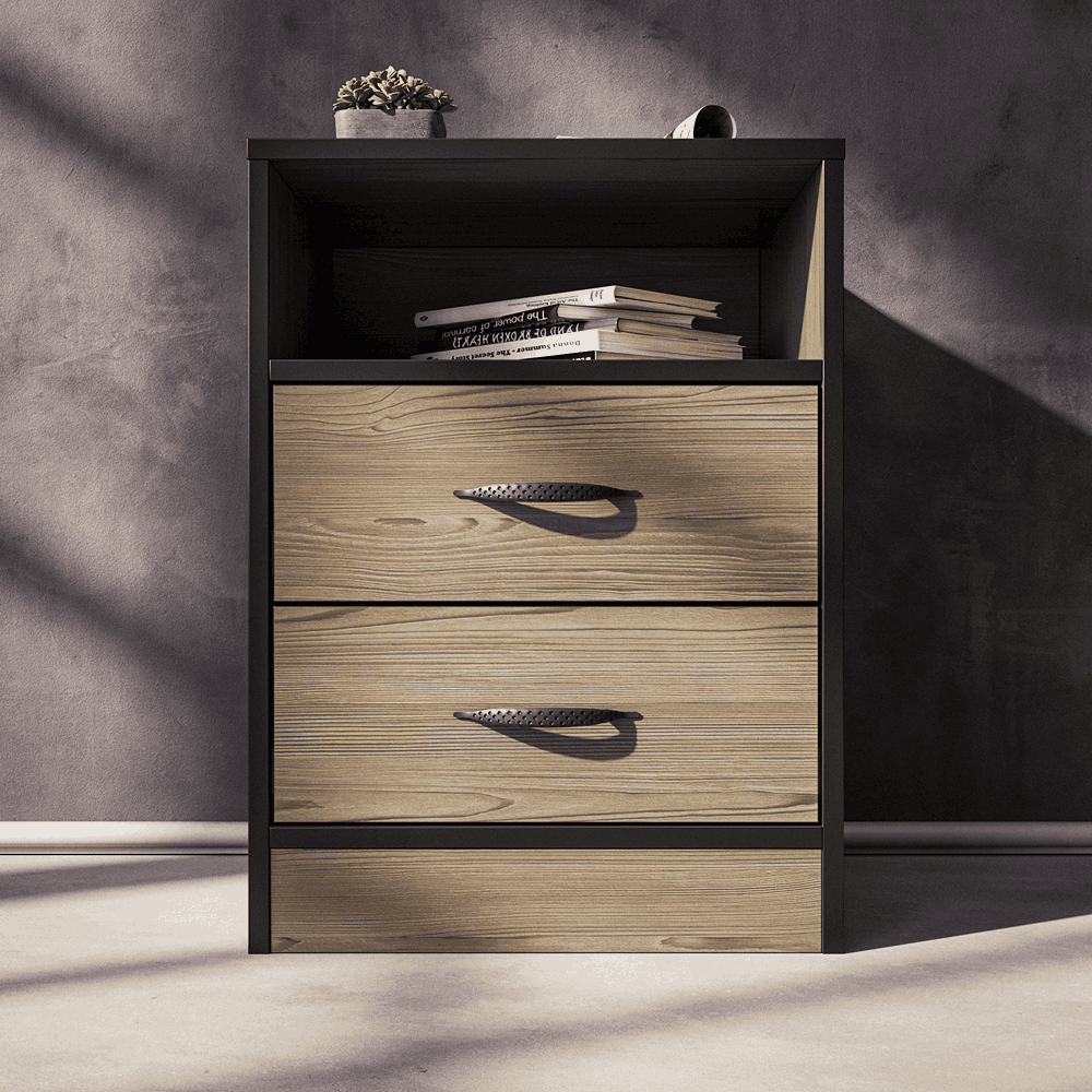 Foundation Two Drawers Pedestal Smoked Cedar-4