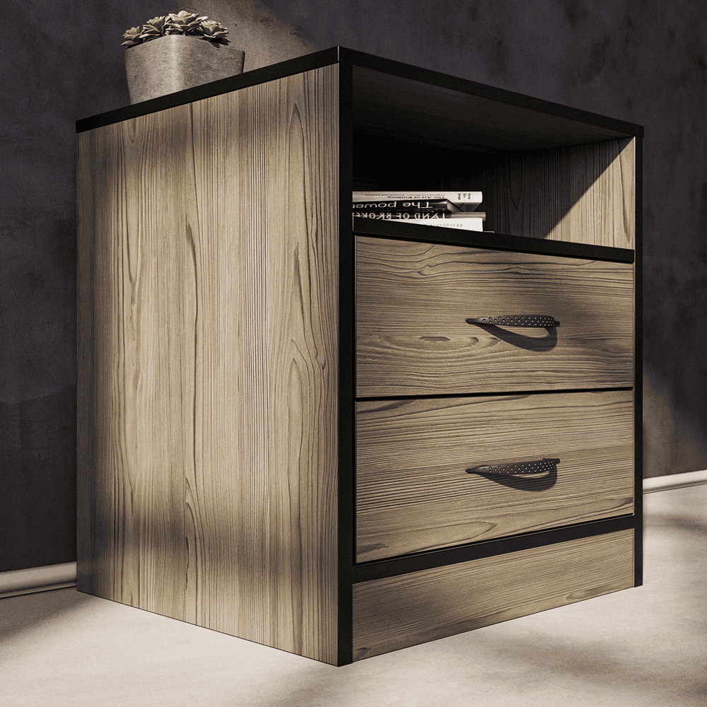 Foundation Two Drawers Pedestal Smoked Cedar-zoom-5