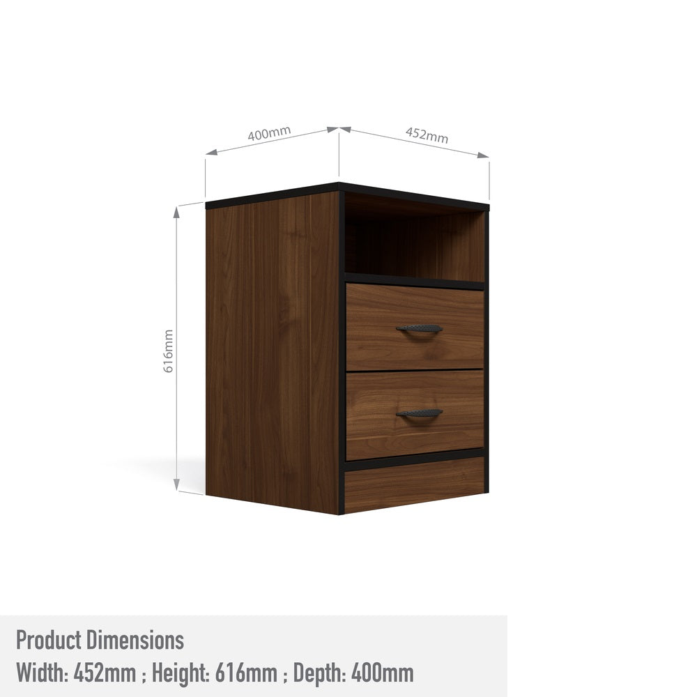 Foundation Two Drawers Pedestal Brown Walnut-zoom-3