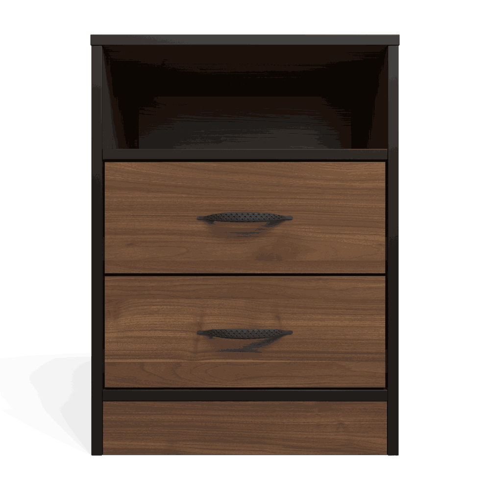 Foundation Two Drawers Pedestal Brown Walnut