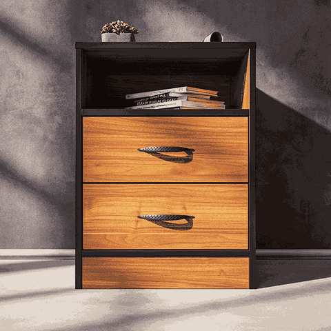 Foundation Two Drawers Pedestal Brown Walnut