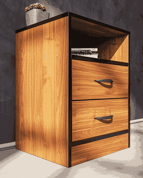 Foundation Two Drawers Pedestal Brown Walnut-5