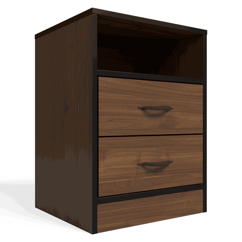 Foundation Two Drawers Pedestal Brown Walnut-zoom-