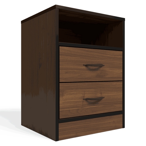 Foundation Two Drawers Pedestal Brown Walnut