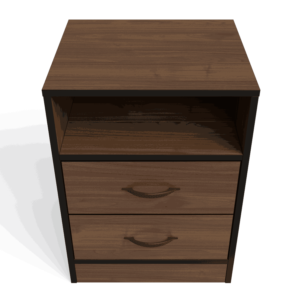 Foundation Two Drawers Pedestal Brown Walnut-7