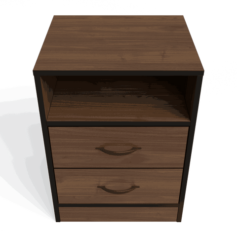 Foundation Two Drawers Pedestal Brown Walnut