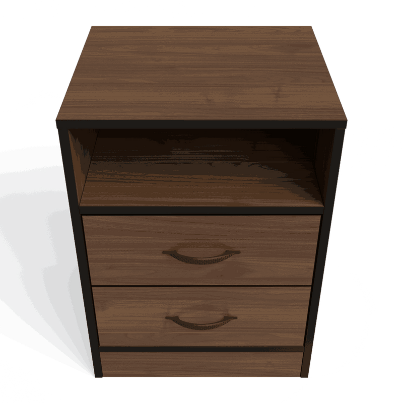 Foundation Two Drawers Pedestal Brown Walnut-zoom-