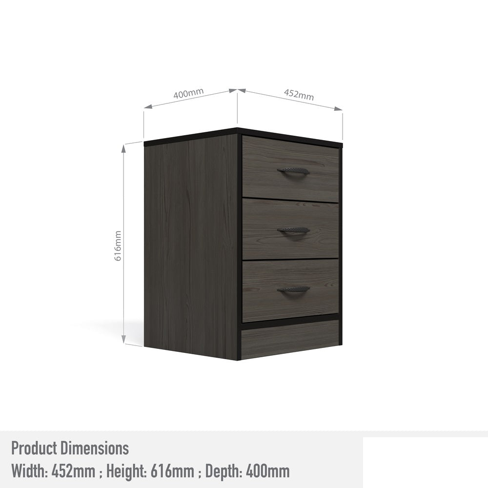 Foundation Three Drawers Pedestal Smoked Cedar-3