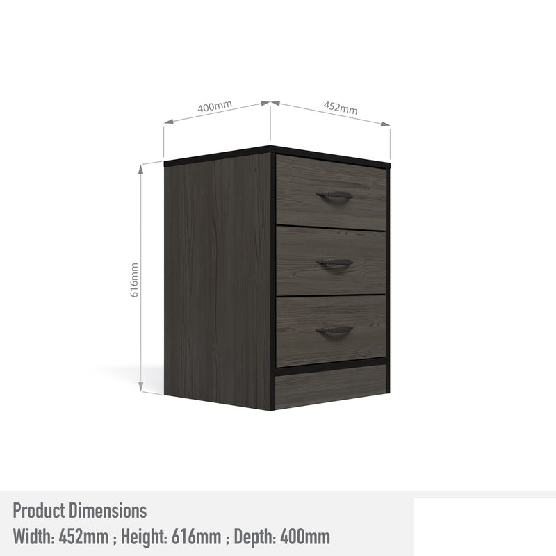 Foundation Three Drawers Pedestal Smoked Cedar-zoom-