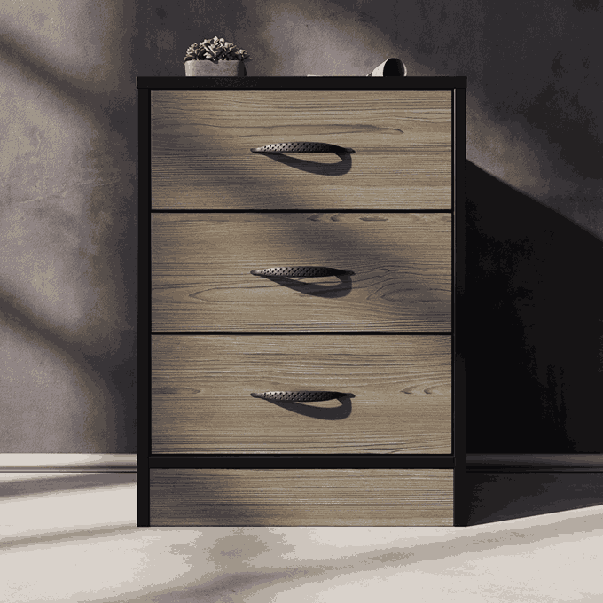 Foundation Three Drawers Pedestal Smoked Cedar-4