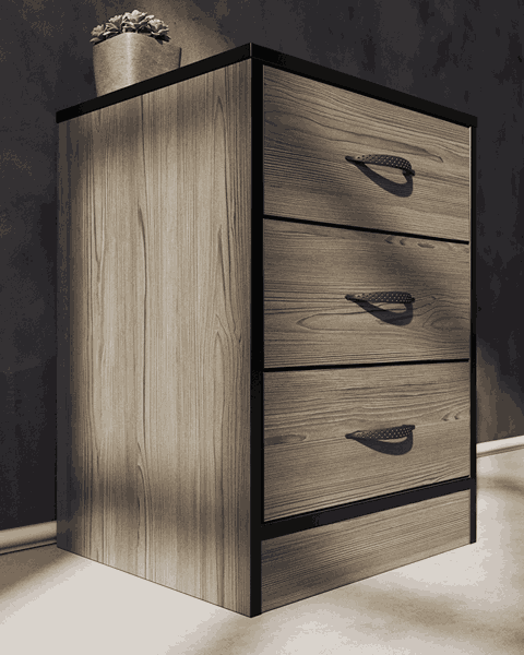 Foundation Three Drawers Pedestal Smoked Cedar-zoom-5