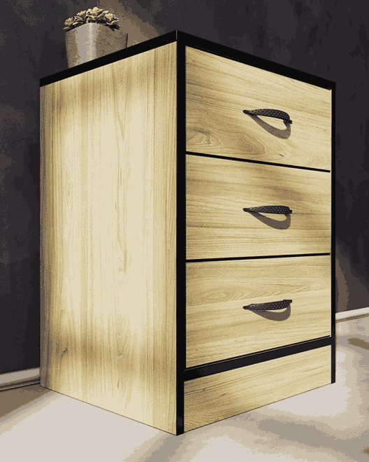 Foundation Three Drawers Pedestal Swiss Elm-zoom-