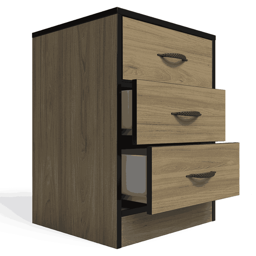 Foundation Three Drawers Pedestal Swiss Elm-6