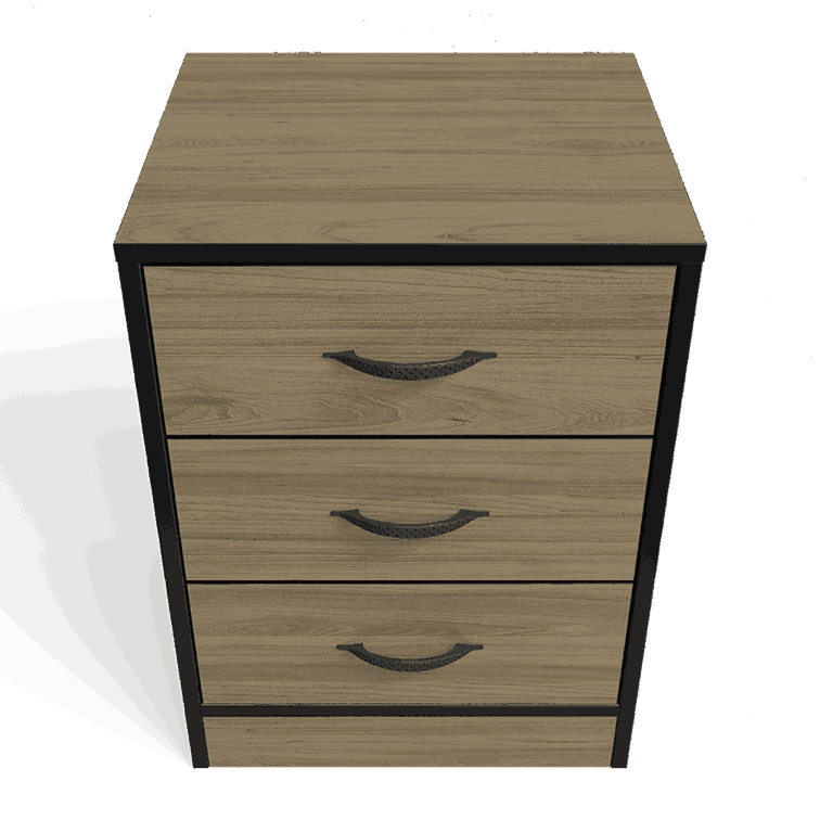 Foundation Three Drawers Pedestal Swiss Elm-7