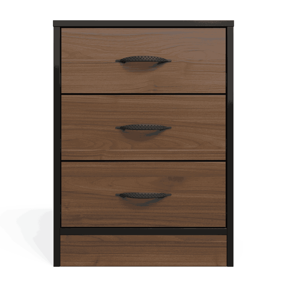 Foundation Three Drawers Pedestal Brown Walnut