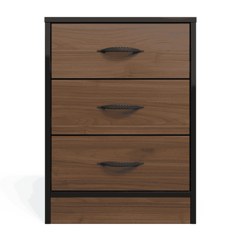 Foundation Three Drawers Pedestal Brown Walnut-zoom-