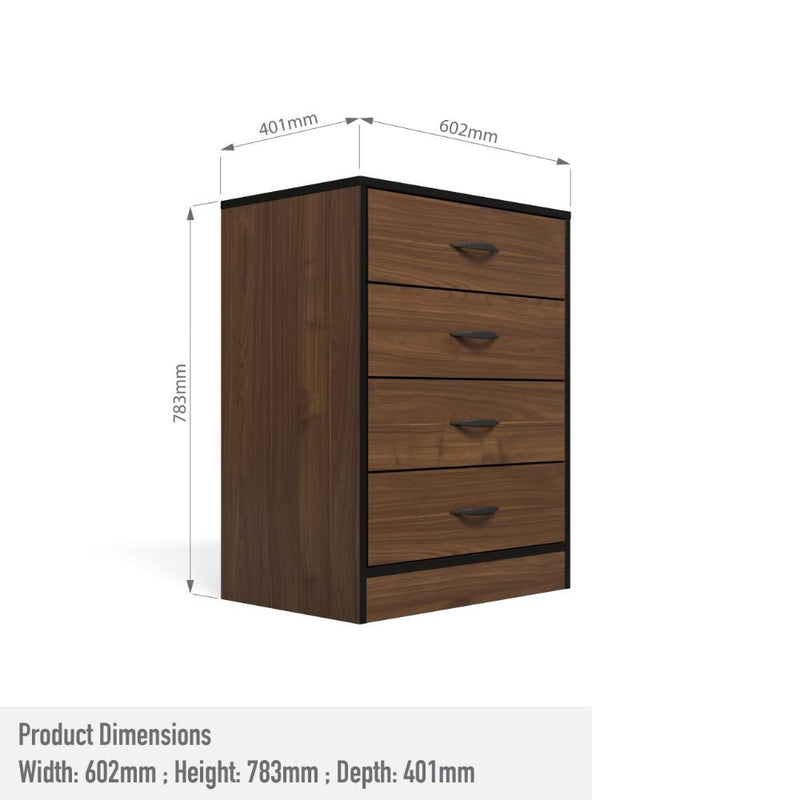 Foundation Chest of Drawers Brown Walnut-zoom-