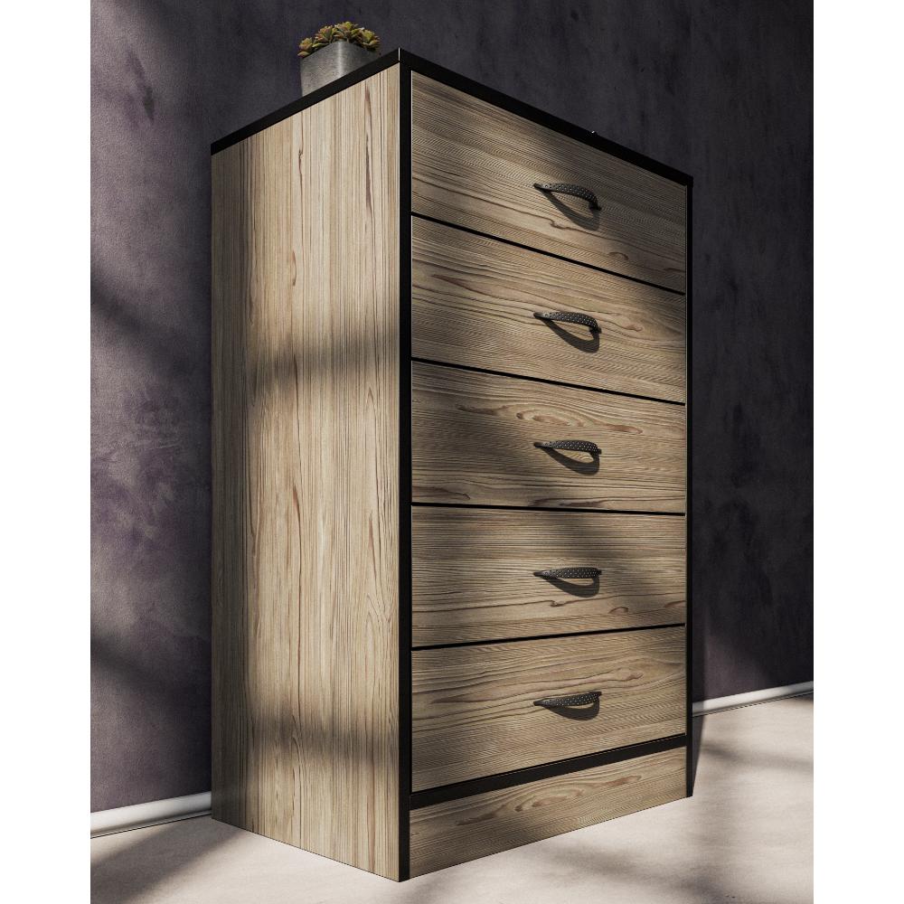 Foundation Tall Boy Chest of Drawers Smoked Cedar-4