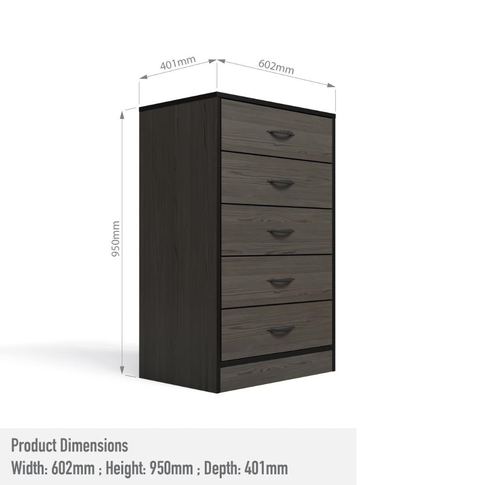 Foundation Tall Boy Chest of Drawers Smoked Cedar-zoom-7