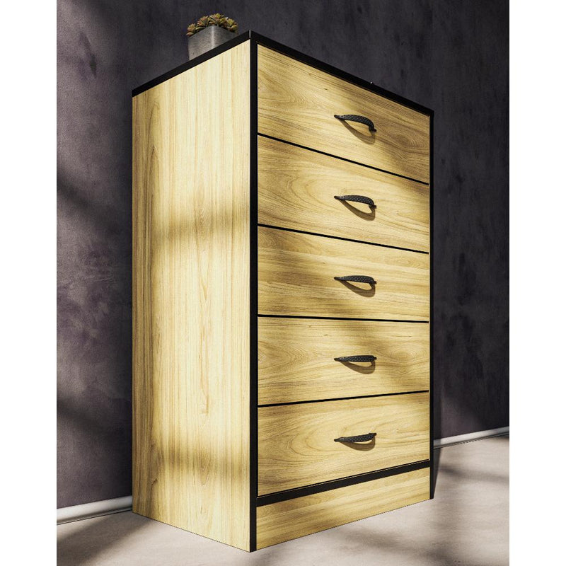 Foundation Tall Boy Chest of Drawers Swiss Elm-zoom-