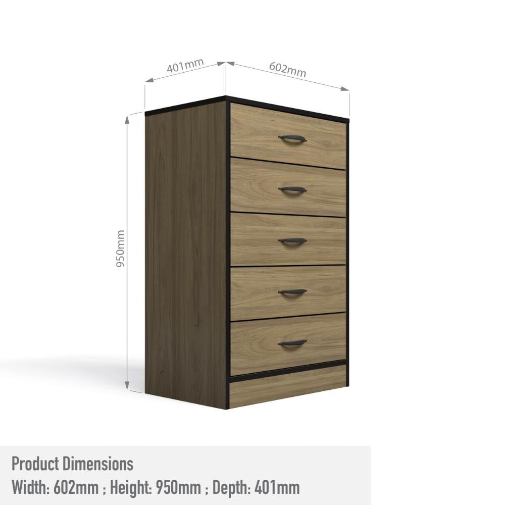 Foundation Tall Boy Chest of Drawers Swiss Elm-7