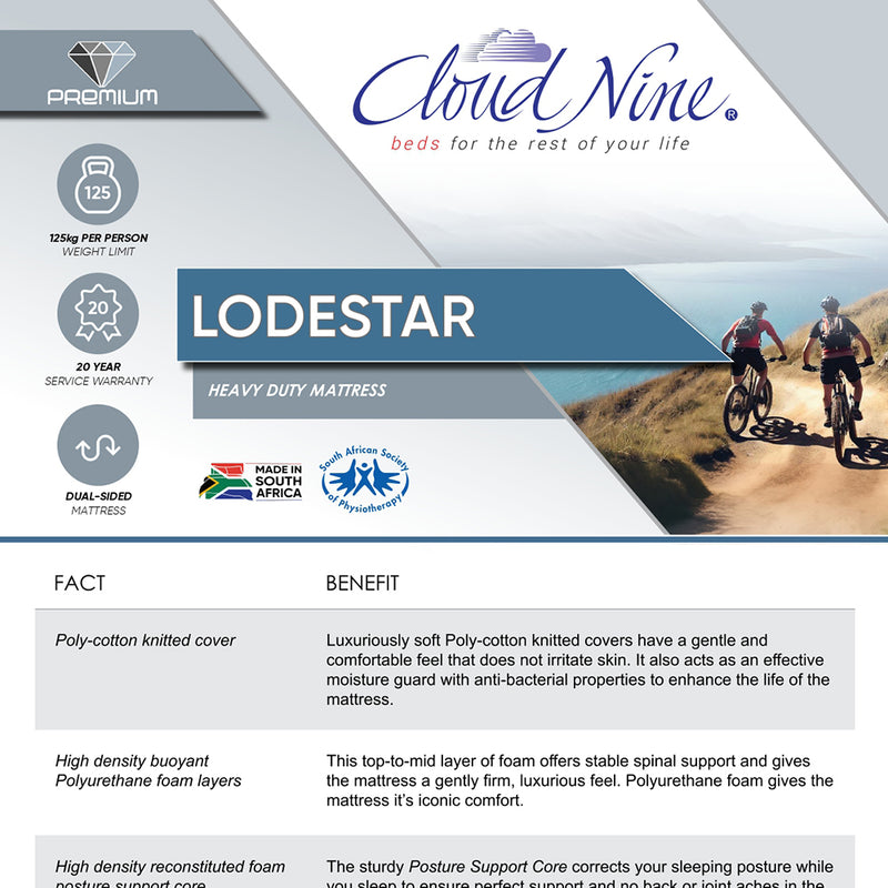 Cloudnine Lodestar King Bed Set Standard Length-zoom-