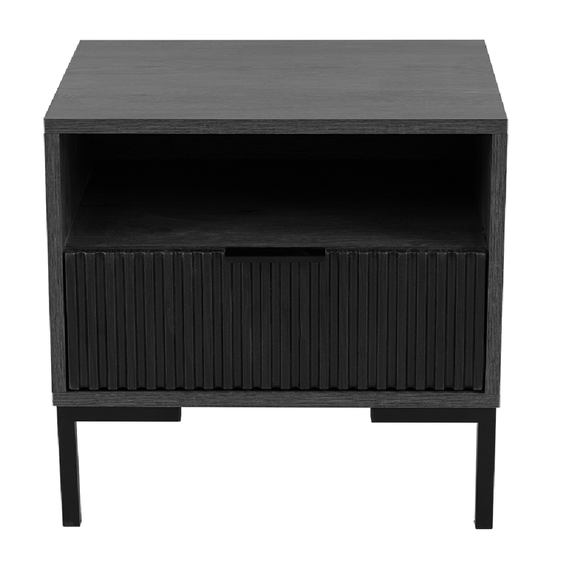 Carrie Charcoal With Black Drawers Pedestal-zoom-