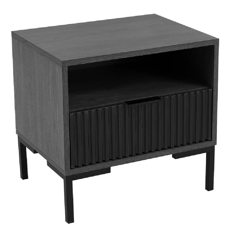 Carrie Charcoal With Black Drawers Pedestal-zoom-
