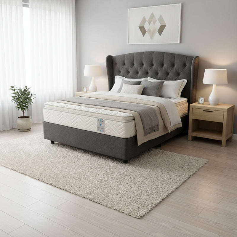 Chiro Paedic Medium Double Bed Set Standard Length-zoom-