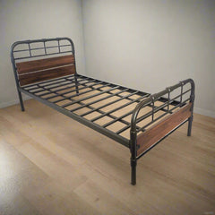 Cooper Single Bed Metal Look