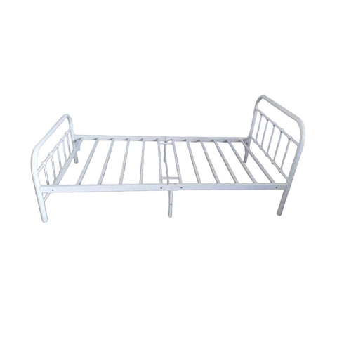 Coral Single Bed White Metal Frame