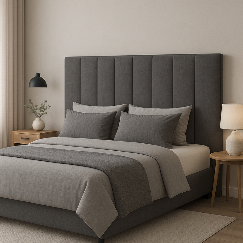 Trentino Dark Gray Double Headboard-zoom-