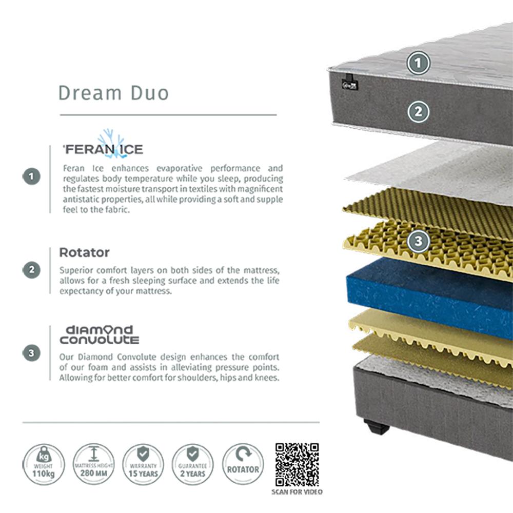 Restonic Dream Duo Firm King Mattress Extra Length