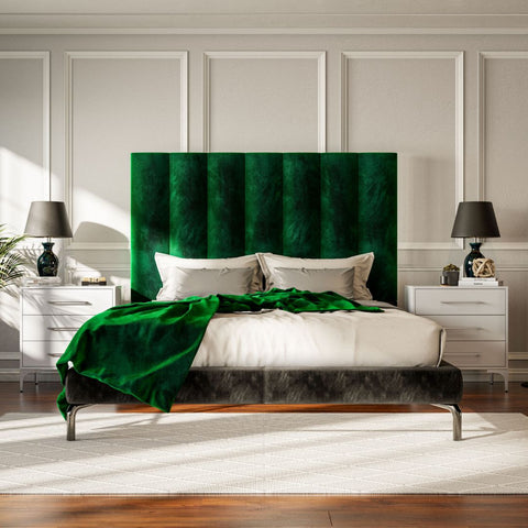 Prestige Emerald Green Velvet Three Quarter Bed Headboard