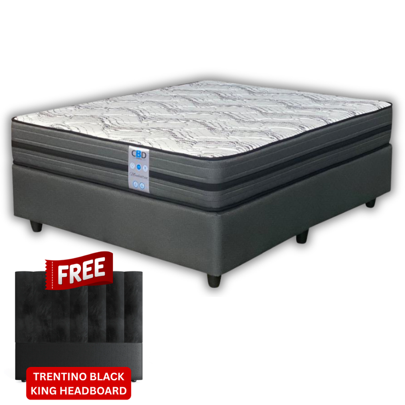 Manhattan Medium King Bed Set Standard Length-zoom-