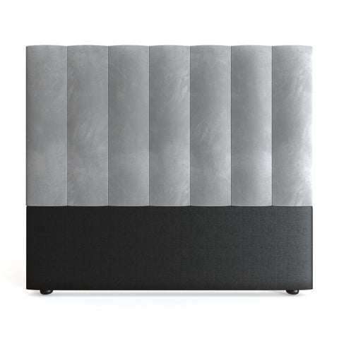 Prestige Grey Velvet Three Quarter Bed Headboard