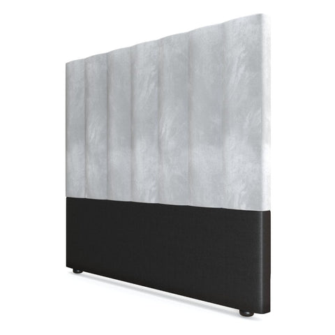 Prestige Grey Velvet Queen Bed Headboard