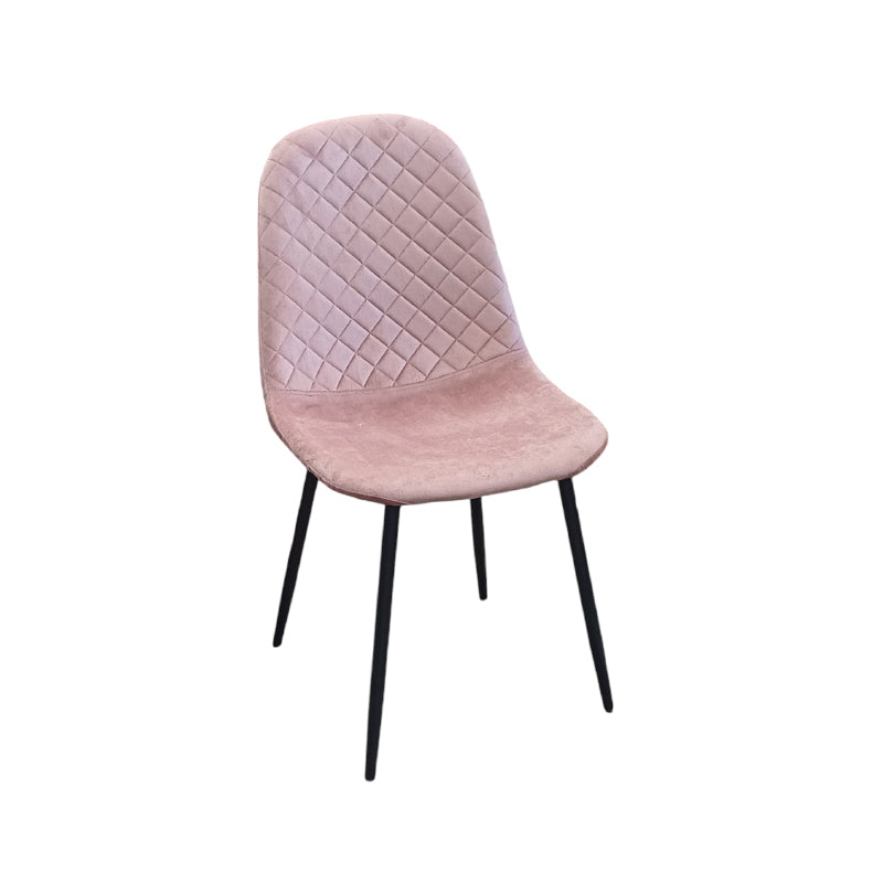 Hadley Dining Chair Pink Velvet Fabric-1