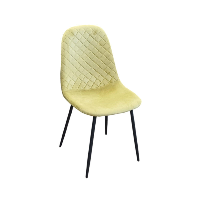 Hadley Dining Chair Yellow Velvet Fabric-zoom-
