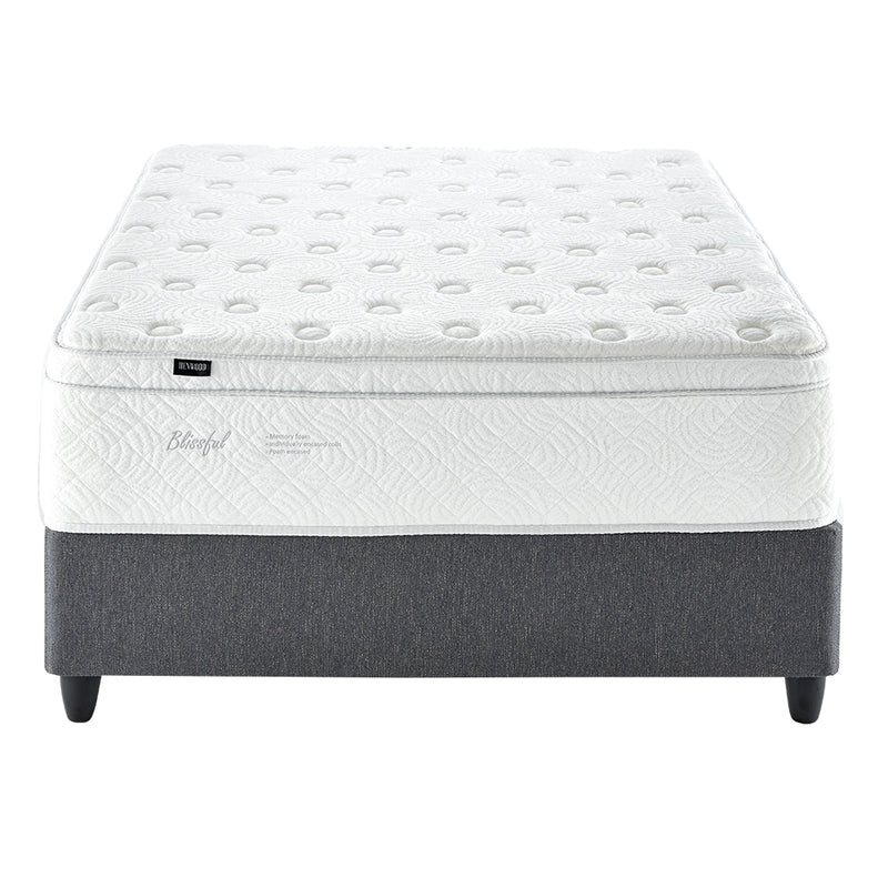 Henwood Blissfull Memory Plush Double Bed Set Standard Length-zoom-