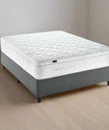 Mattress with gray frame on a white background