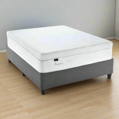 Mattress with gray frame on a white background